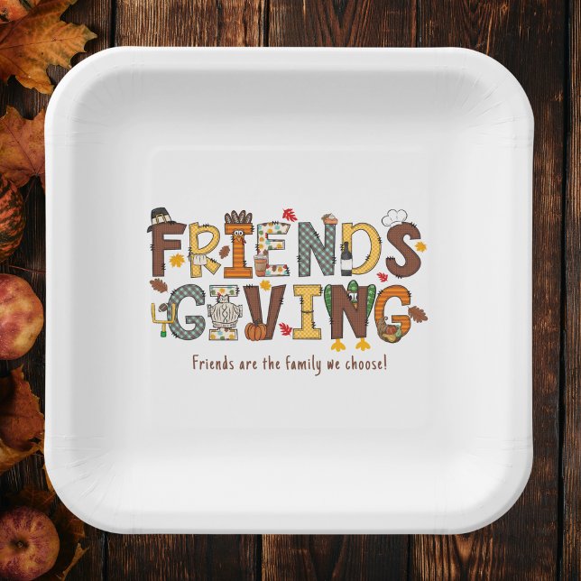 Assiettes En Carton Les amis sont la famille que nous choisissons (Créateur téléchargé)