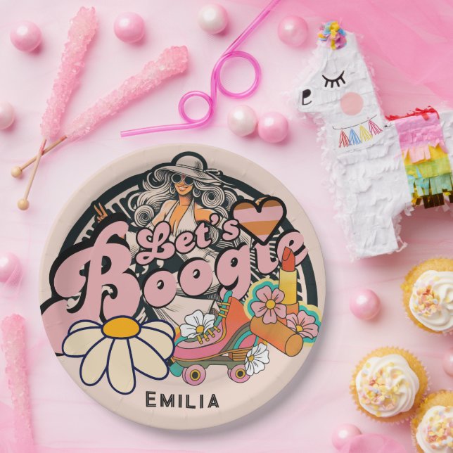 Assiettes En Carton Les années 70 Boogie Disco Dancing Bride Bachelore (Fête)