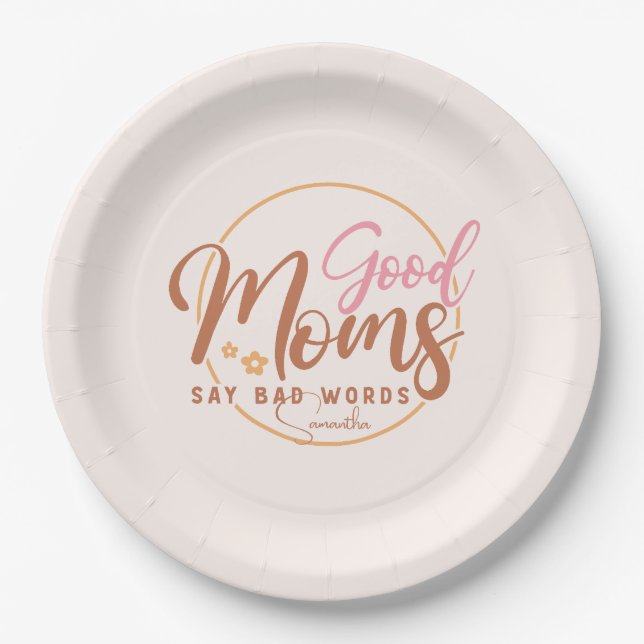 Assiettes En Carton Les Bonnes Mères Disent De Mauvaises Paroles (Devant)