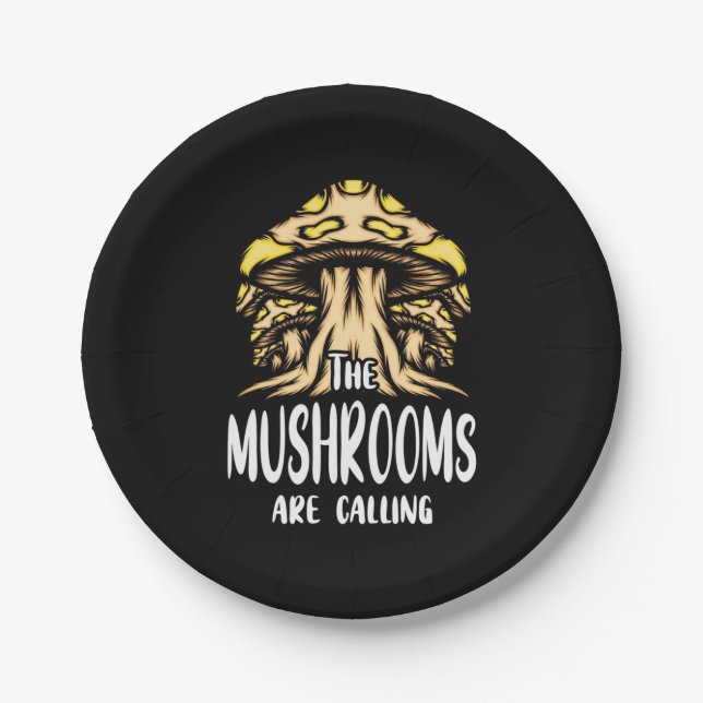 Assiettes En Carton Les Champignons Appelent (Devant)