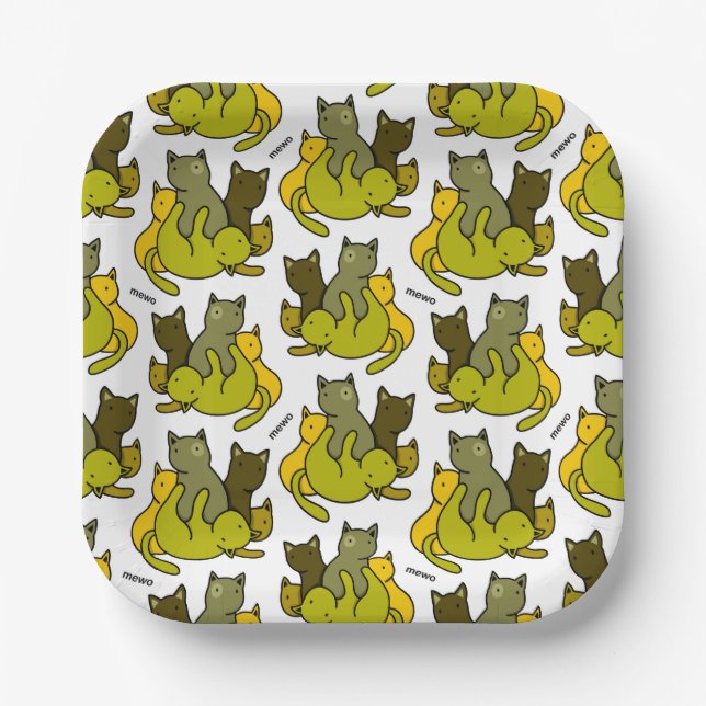 Assiettes En Carton Les chatons d'olive (Recto)