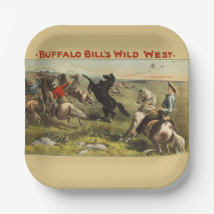 Assiettes En Carton Les Chevaux de l'Ouest sauvage de Buffalo Bill