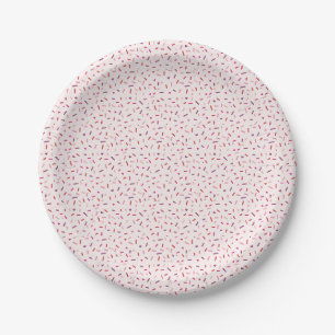 Assiettes En Carton Les coeurs et les arroses de la Saint-Valentin rou