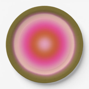 Assiettes En Carton Les Couleurs 05 Aura Olive Et Rose Gradient