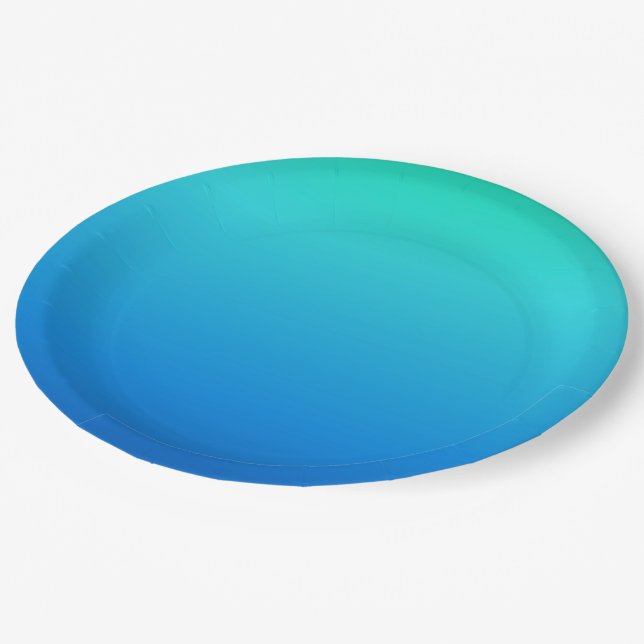 Assiettes En Carton Les couleurs de l'océan (Angle)