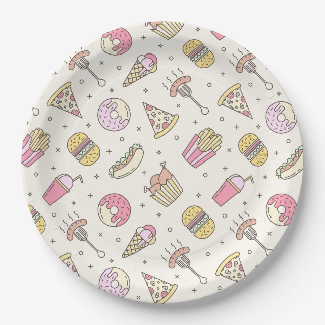 Assiettes En Carton Les délicieux gâteaux (Devant)
