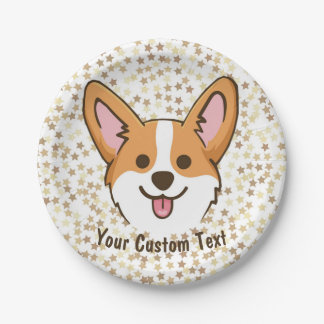 Assiettes En Carton Les étoiles de Pembroke Welsh Corgi Puppy Dog