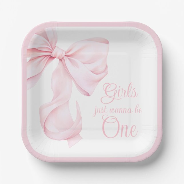 Assiettes En Carton Les filles veulent juste être une plaque de papier (Recto)