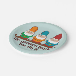 Assiettes En Carton Les gnomes m'ont incité à le faire bleu