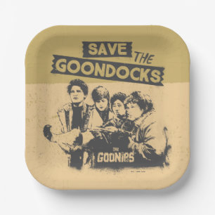 Assiettes En Carton Les Goonies "Sauvez Les Quais De Goon"