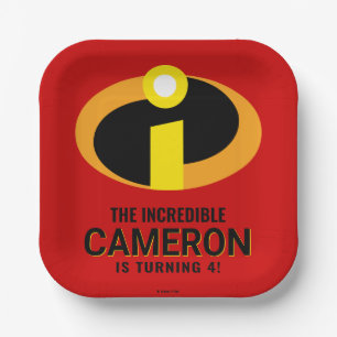 Assiettes En Carton Les Incroyables Logo Superhero Anniversaire