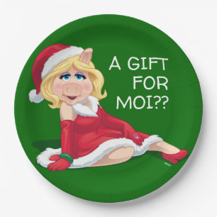 Assiettes En Carton Les Muppets Mlle Piggy Santa Claus