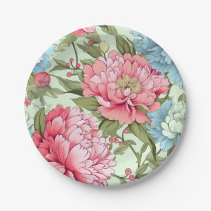 Assiettes En Carton Les pivoines taïwanaises