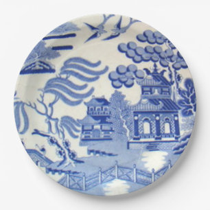 Assiettes En Carton Les plats bleus incassables de saule 9 pouces