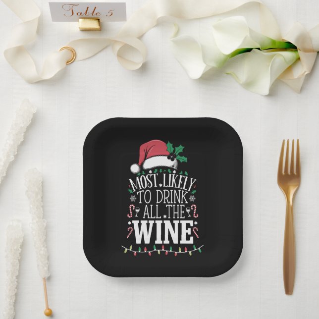 Assiettes En Carton Les Plus Susceptibles De Boire Noël Toute La Famil (Mariage)