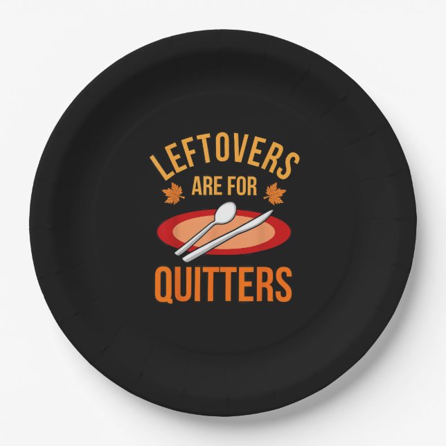 Assiettes En Carton Les Restes Sont Pour Quitter Turquie Thanksgiving  (Devant)