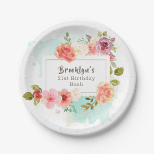 Assiettes En Carton Les rêves floraux du milieu de l'été