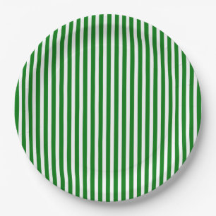 Assiettes En Carton Les Sucres de canne grillent à Noël Vert et Blanch