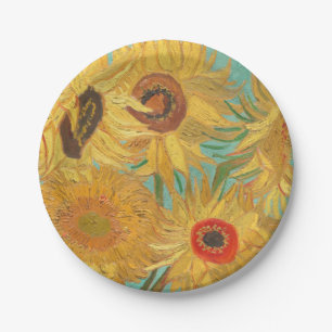 Assiettes En Carton Les tournesols de Van Gogh