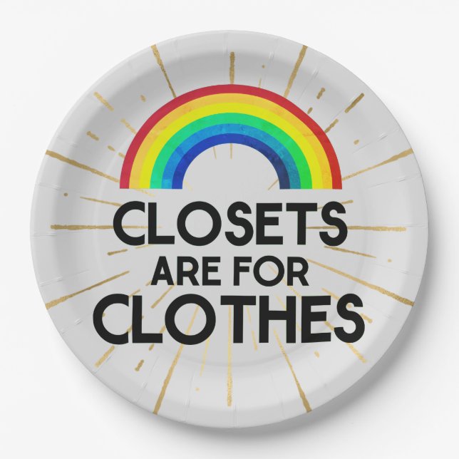 Assiettes En Carton Les Vêtements Sont Pour Gay pride (Devant)