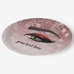 Assiettes En Carton Les yeux rouges clignotent maquillage