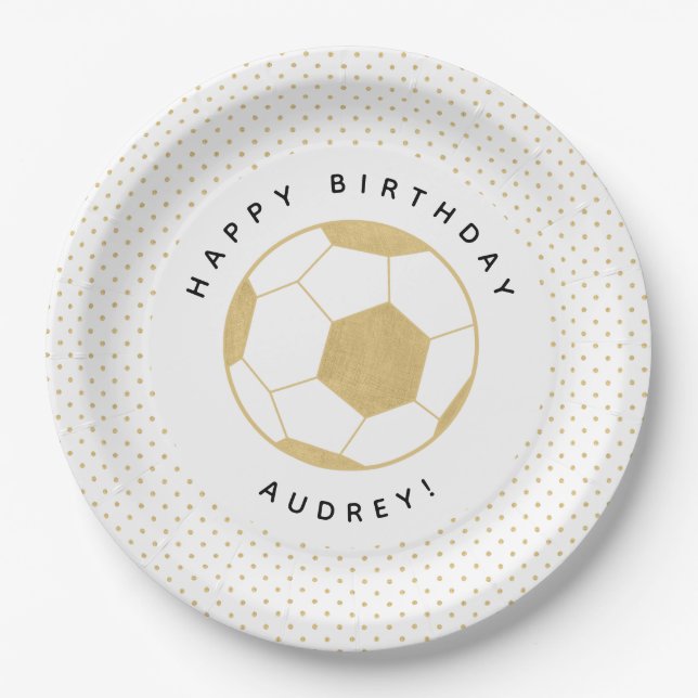Assiettes En Carton L'étoile du football folâtre la célébration dans (Devant)