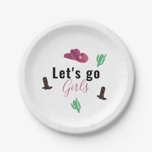 Assiettes En Carton Let's Go Girls Austin Texas Cowgirl Bachelorette