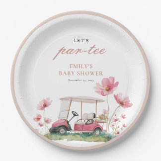 Assiettes En Carton Let's Par-tee Golf Baby Shower Paper Plate