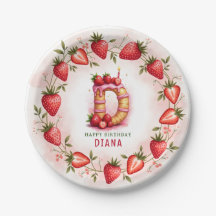 LETTRE D GÂTEAU D'ANNIVERSAIRE DE Fraise Design
