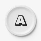 Lettre initiale de monogramme noir moderne