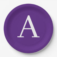 Lettre initiale Monogramme Style moderne violet