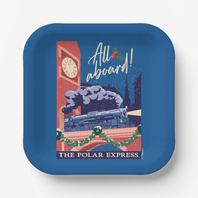 Assiettes En Carton L'Express Polaire - Tout À Bord ! (Recto)
