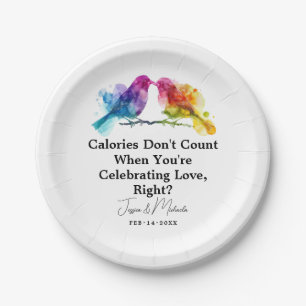 Assiettes En Carton 🌈 LGBTQ+ amusant Rainbow Lobirds
