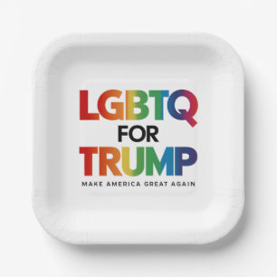 ASSIETTES EN CARTON LGBTQ POUR TRUMP GAY LESBIAN POUR TRUMP 2024