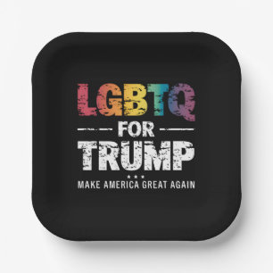 ASSIETTES EN CARTON LGBTQ POUR TRUMP GAY LESBIENNE POUR TRUMP 2024 