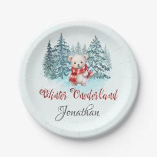 Assiettes En Carton L'hiver Onederland Premier anniversaire mûre forêt