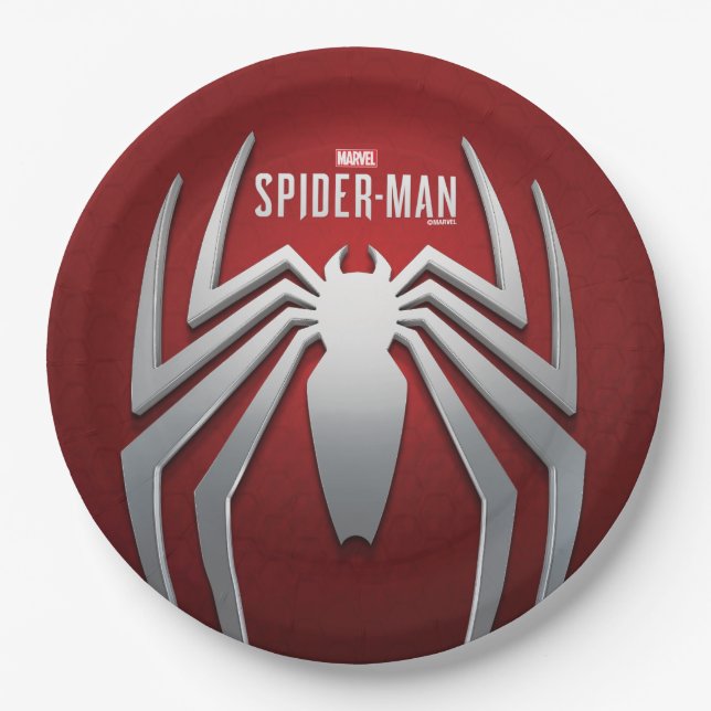 Assiettes En Carton L'homme-araignée de Marvel | Emblème d'araignée mé (Devant)