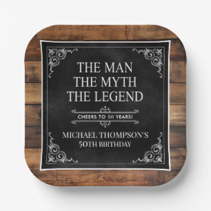 Assiettes En Carton L'Homme Le Mythe La Légende 50e Anniversaire