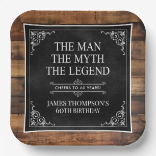 Assiettes En Carton L'Homme Le Mythe La Légende 60e Anniversaire