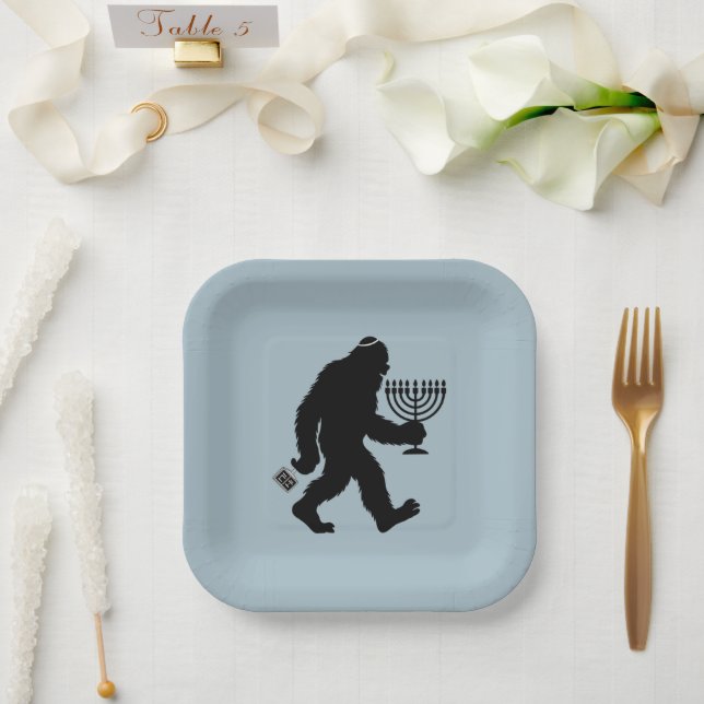 Assiettes En Carton L'Humour juif Bigfoot Hanoukka Chanukah Hilarié (Mariage)
