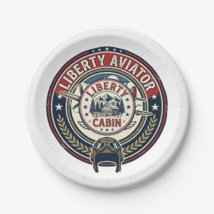Assiettes En Carton Liberty Aviator Patriotique Aviation Patriotique V