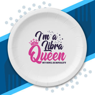 Assiettes En Carton Libra Anniversaire Reine Astrologie Signal Pourcen