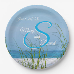 Assiettes En Carton Ligne D'Avoine De Mer En Plaque Papier Mariage De 