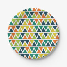 Lignes Triangles Orange Jaune Vert clair
