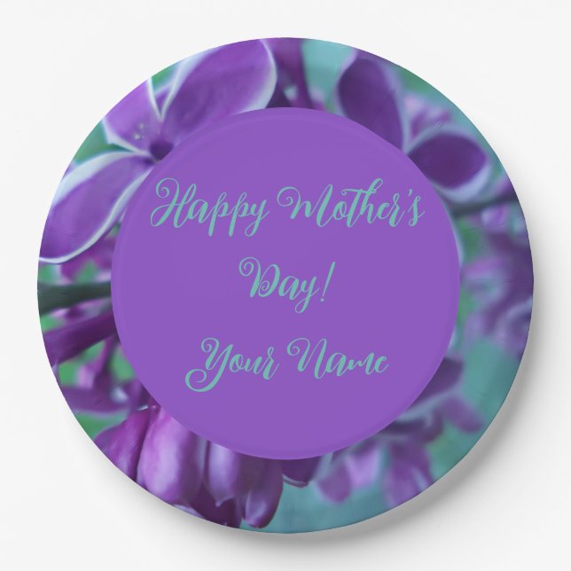 Assiettes En Carton Lilac variété de couleurs (Devant)