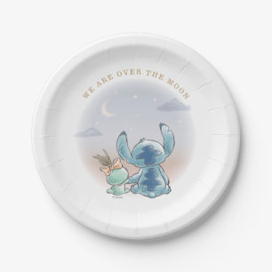 Assiettes En Carton Lilo et Stitch   Au-dessus de la lune - Baby showe