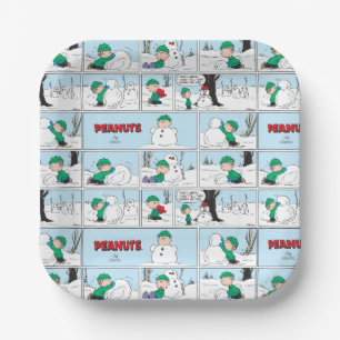 Assiettes En Carton Linus Construit Un Snowman