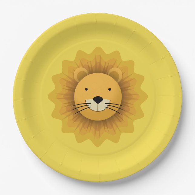 Assiettes En Carton Lion (Devant)