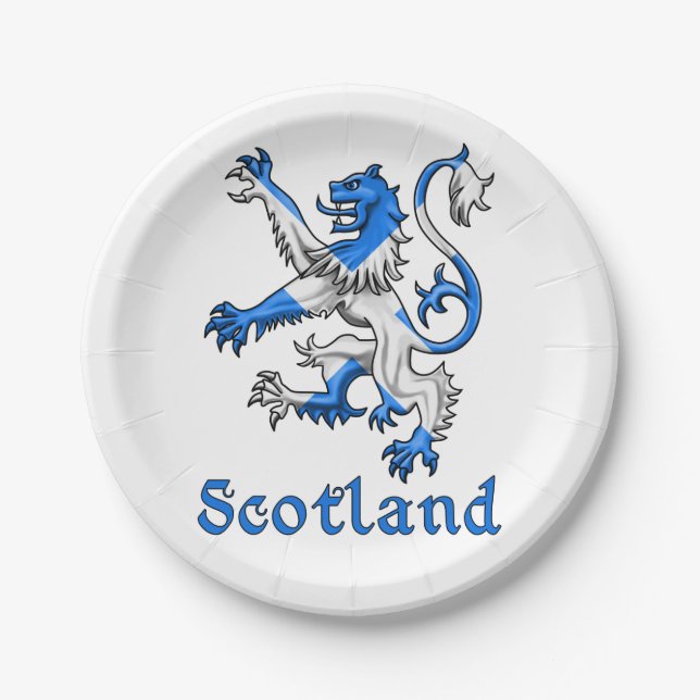 Assiettes En Carton Lion de l'Ecosse effréné (Devant)