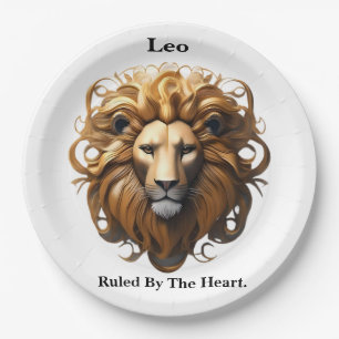 Assiettes En Carton Lion, Lion, Dirigé Par Le Coeur,